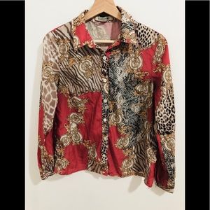 Forever 21 Snakeskin Blouse